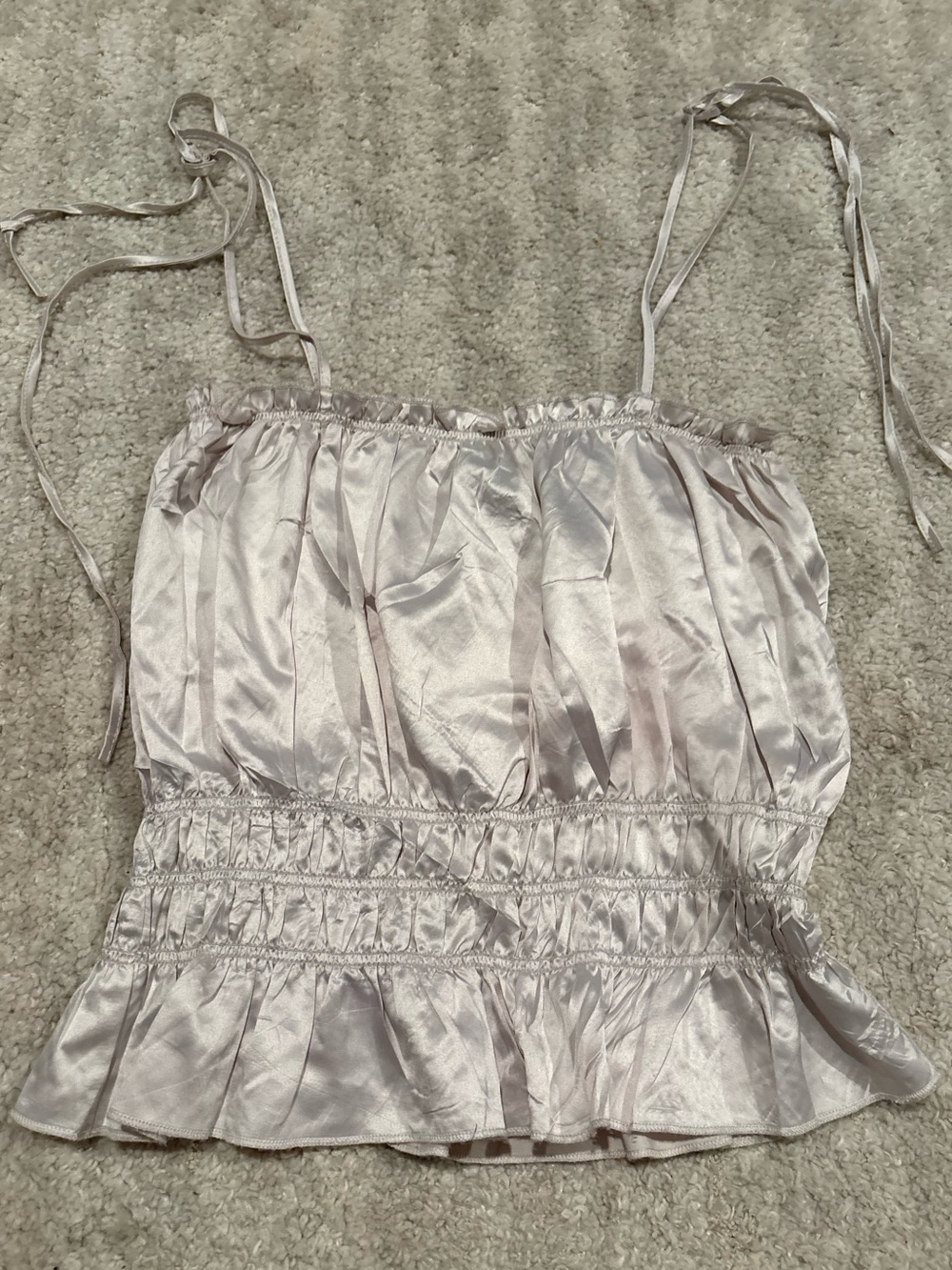 Satin Zara ruffle top